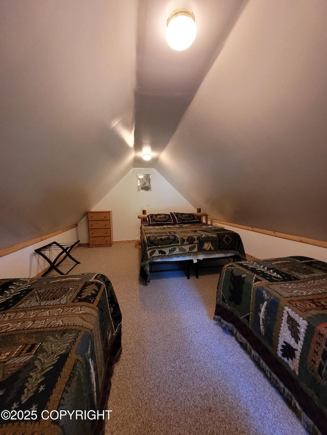 13925 Ravenquest Ave, Seward, AK 99664 - bedroom featuring lofted ceiling and carpet