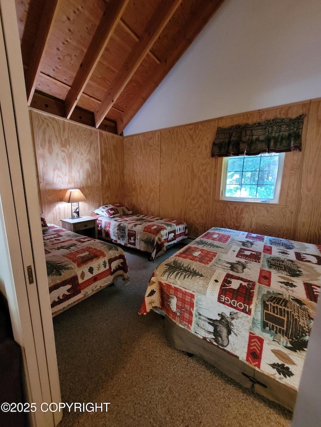 13925 Ravenquest Ave, Seward, AK 99664 - carpeted bedroom with wooden walls