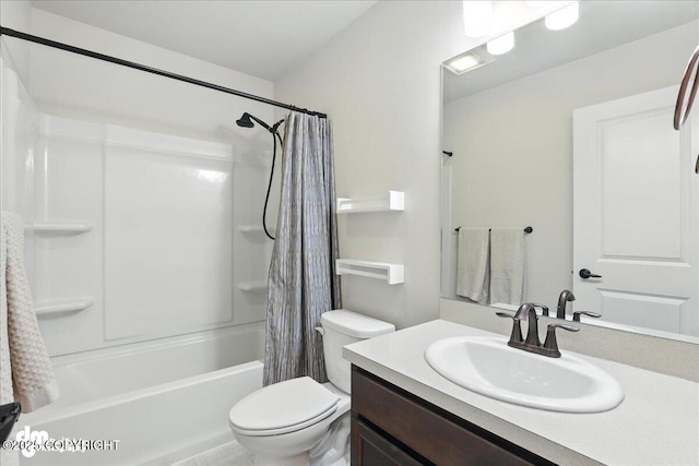 339 Skwentna Dr # 24, Anchorage, AK 99504 - full bath featuring vanity and shower / tub combo with curtain