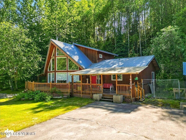 14216 W Norcross St, Big Lake, AK 99623 - rustic home with a metal roof
