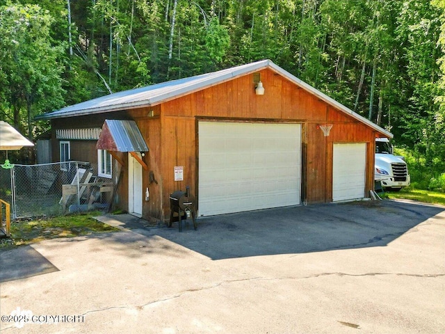 14216 W Norcross St, Big Lake, AK 99623 - detached garage with a wooded view