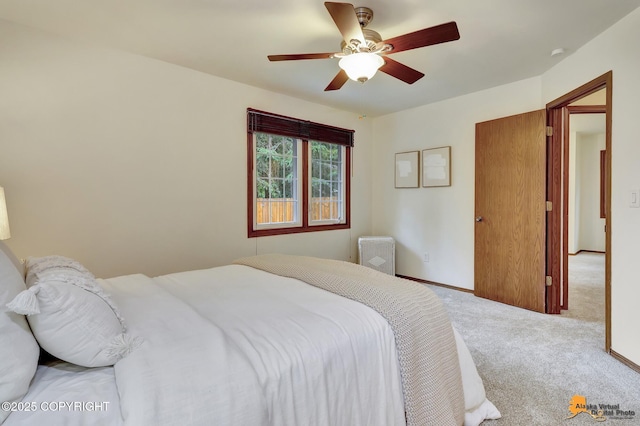6312 Air Guard Rd, Anchorage, AK 99502 - carpeted bedroom featuring a ceiling fan