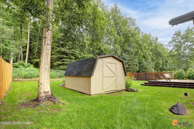 6312 Air Guard Rd, Anchorage, AK 99502 - view of shed featuring a fenced backyard