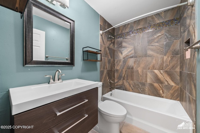 1740 Patterson Ct, Anchorage, AK 99504 - bathroom with vanity and bathtub / shower combination