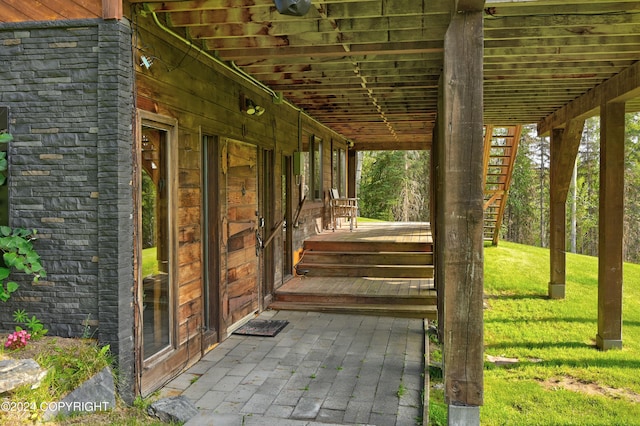 37905 Hall Rd, Sterling, AK 99672 - deck featuring a lawn