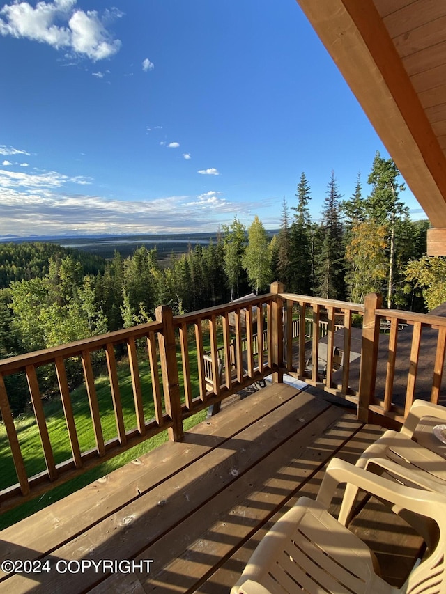 37905 Hall Rd, Sterling, AK 99672 - wooden terrace with a view of trees