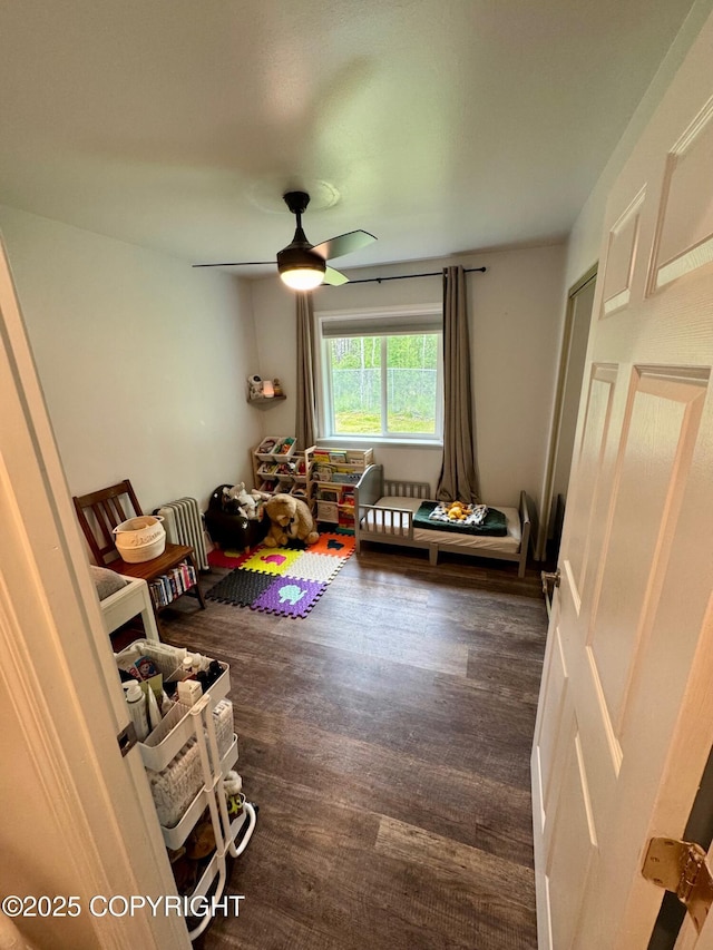6780 W Blondell Dr, Wasilla, AK 99623 - playroom featuring wood finished floors and ceiling fan