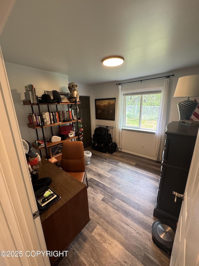 6780 W Blondell Dr, Wasilla, AK 99623 - home office featuring wood finished floors and baseboards