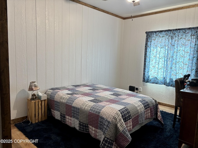 11157 S Berut Rd, Palmer, AK 99645 - bedroom with wood finished floors and wood walls