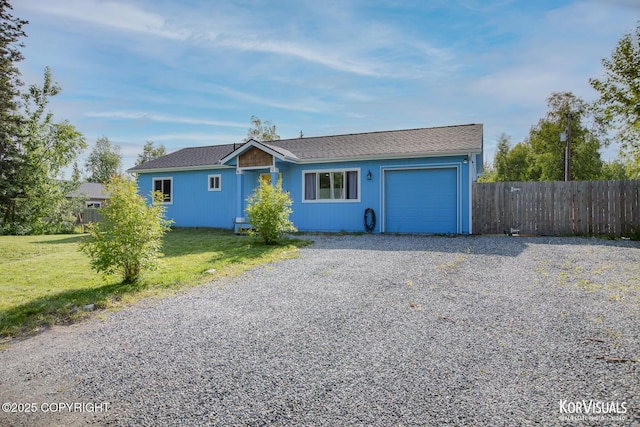 1524 N Little Susitna Dr, Wasilla, AK 99654 - single story home featuring a garage and gravel driveway