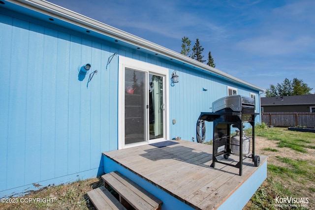 1524 N Little Susitna Dr, Wasilla, AK 99654 - wooden terrace featuring area for grilling