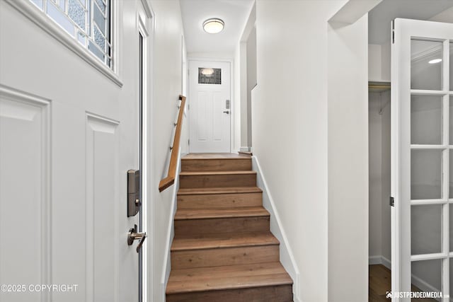 3031 Bennett Ave, Anchorage, AK 99517 - stairway with wood finished floors and baseboards