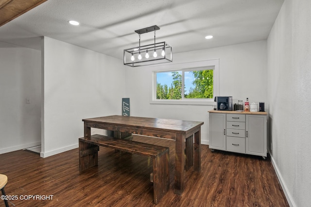 38835 Pinewood Ave, Sterling, AK 99672 - dining space with dark wood-type flooring and recessed lighting