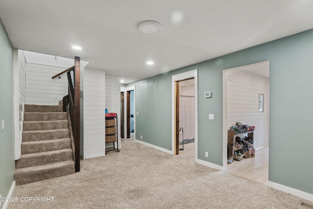 38835 Pinewood Ave, Sterling, AK 99672 - finished below grade area with stairs, carpet, and recessed lighting