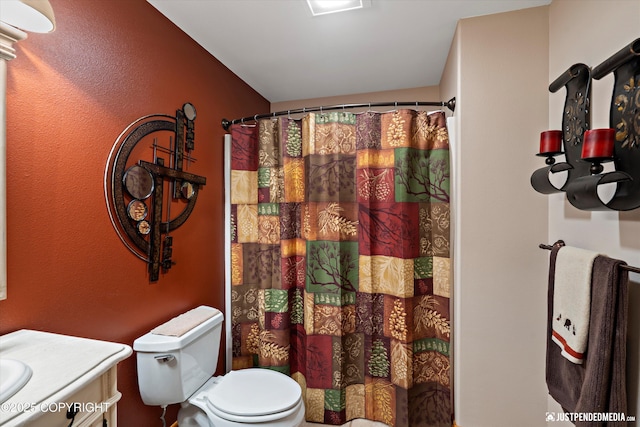 4051 Twilight Ln, Anchorage, AK 99516 - bathroom with vanity and a shower with curtain