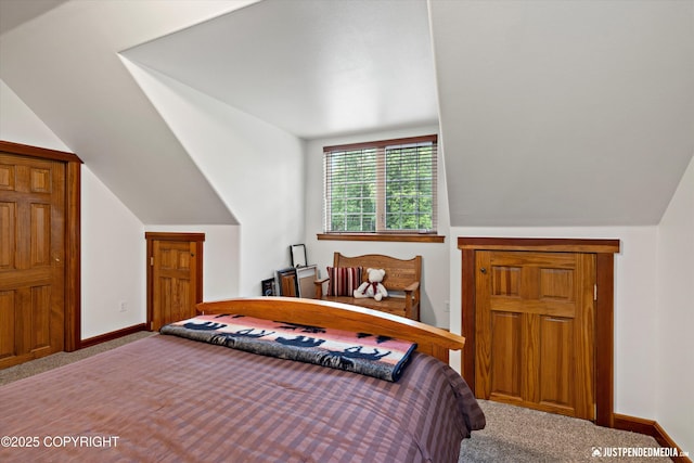 4051 Twilight Ln, Anchorage, AK 99516 - bedroom featuring carpet and vaulted ceiling