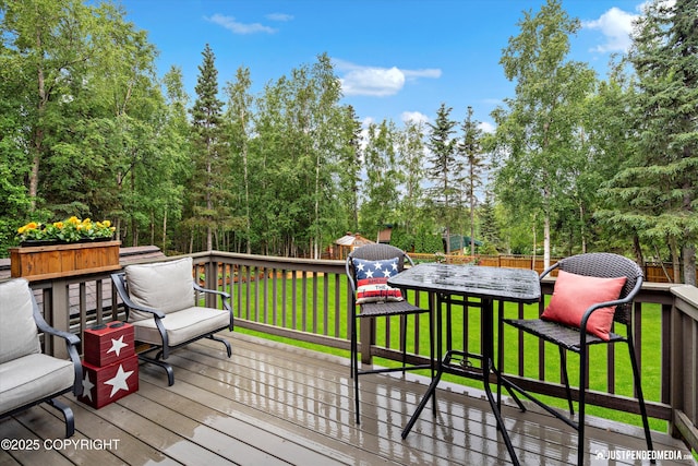 4051 Twilight Ln, Anchorage, AK 99516 - deck with a fenced backyard