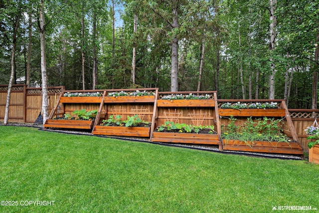 4051 Twilight Ln, Anchorage, AK 99516 - view of yard with a vegetable garden