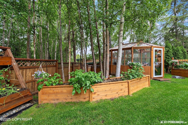 4051 Twilight Ln, Anchorage, AK 99516 - view of yard with a greenhouse and an outbuilding