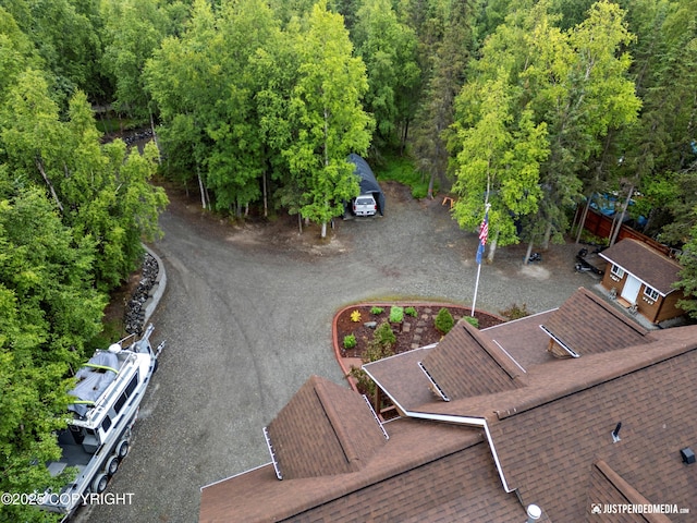 4051 Twilight Ln, Anchorage, AK 99516 - bird's eye view of a heavily wooded area