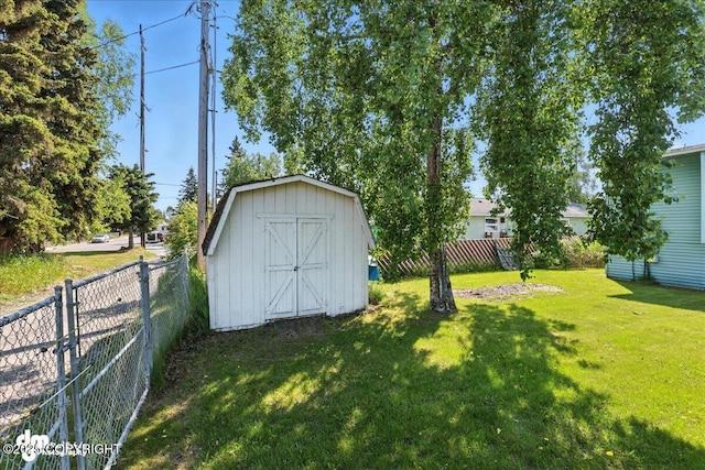 275 S Hoyt St, Anchorage, AK 99508 - view of shed with a fenced backyard
