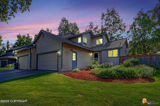9606 Reliance Dr, Anchorage, AK 99507 - view of front of house with a garage and driveway