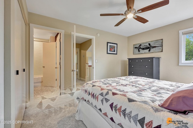 9606 Reliance Dr, Anchorage, AK 99507 - bedroom featuring carpet floors and ceiling fan