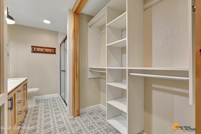 9606 Reliance Dr, Anchorage, AK 99507 - full bathroom with a stall shower and vanity