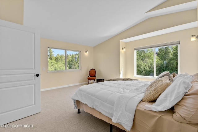 11300 Browder Ave, Anchorage, AK 99507 - carpeted bedroom featuring vaulted ceiling and multiple windows