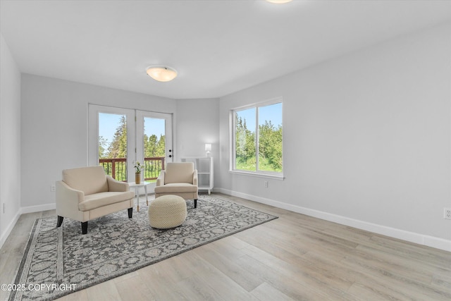 11300 Browder Ave, Anchorage, AK 99507 - sitting room featuring french doors and wood finished floors