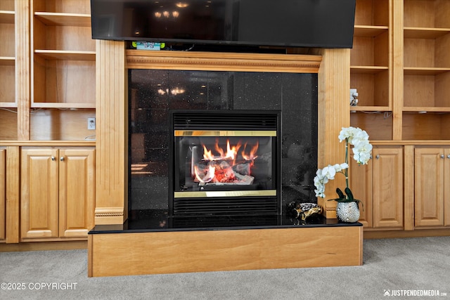 2439 Maritime Loop, Anchorage, AK 99515 - detailed view of carpet floors and a glass covered fireplace