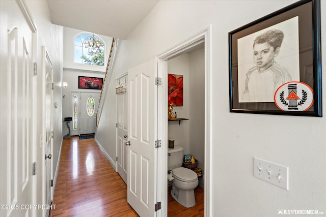 2439 Maritime Loop, Anchorage, AK 99515 - foyer with wood finished floors and baseboards
