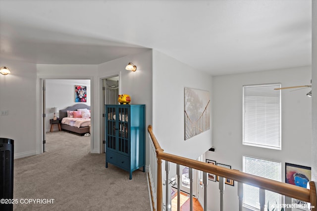 2439 Maritime Loop, Anchorage, AK 99515 - hall featuring an upstairs landing and carpet flooring