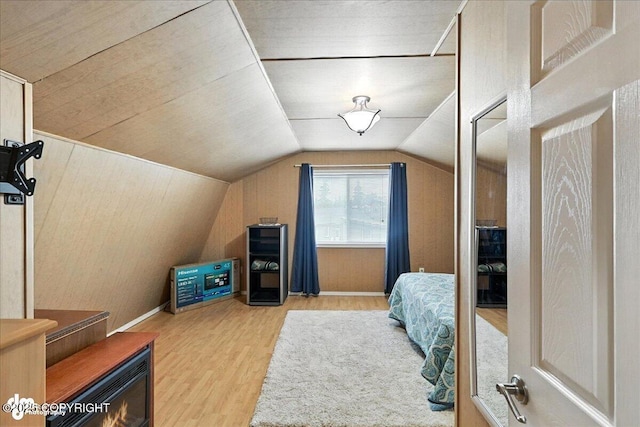45552 Spruce Ave # 123, Soldotna, AK 99669 - bedroom with wood finished floors and lofted ceiling