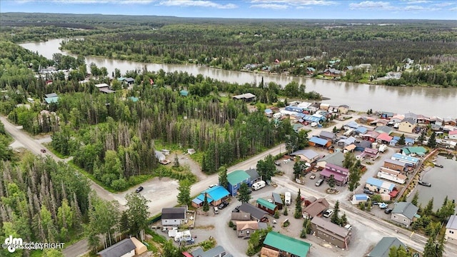 45552 Spruce Ave # 123, Soldotna, AK 99669 - aerial view of property and surrounding area with a heavily wooded area and a nearby body of water
