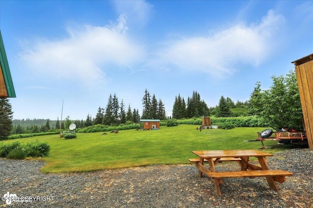 64320 Trail Rd, Anchor Point, AK 99556 - view of community with a lawn and a shed