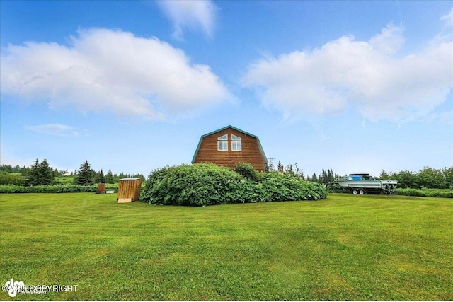 64320 Trail Rd, Anchor Point, AK 99556 - view of grassy yard featuring a barn