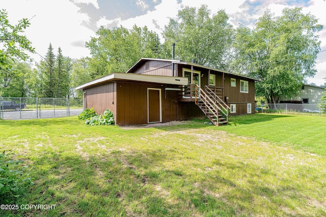 312 W Riverview Ave, Soldotna, AK 99669 - back of house featuring stairs