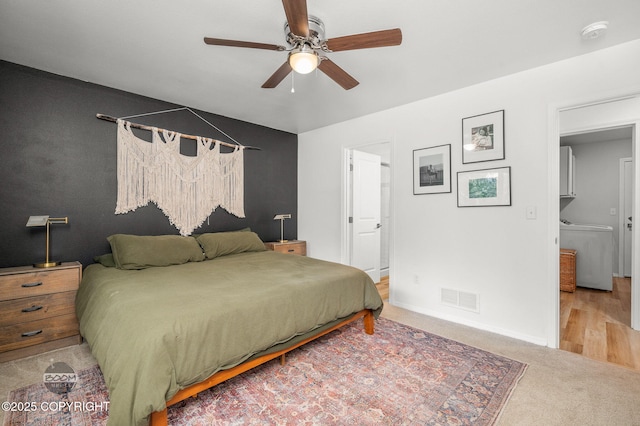 1302 E Esty Dr, Palmer, AK 99645 - bedroom with carpet floors and ceiling fan
