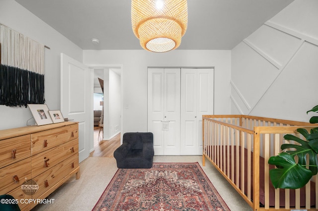 1302 E Esty Dr, Palmer, AK 99645 - bedroom with a closet and a chandelier