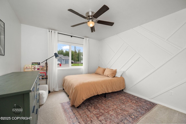 1302 E Esty Dr, Palmer, AK 99645 - bedroom featuring light carpet and a ceiling fan