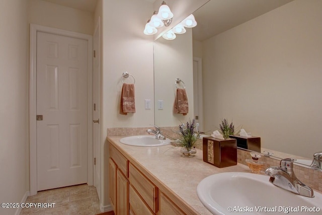 20103 Riverside Dr # 1B, Eagle River, AK 99577 - full bath featuring double vanity and tile patterned flooring
