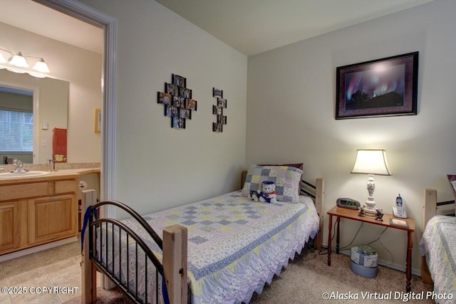 20103 Riverside Dr # 1B, Eagle River, AK 99577 - bedroom featuring a sink and ensuite bathroom