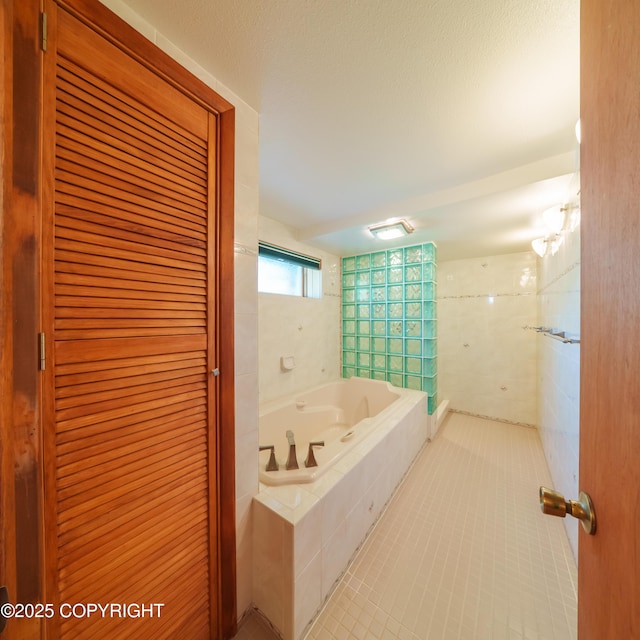 2831 Bennett Ave, Anchorage, AK 99517 - full bath with tile patterned floors and a tub with jets
