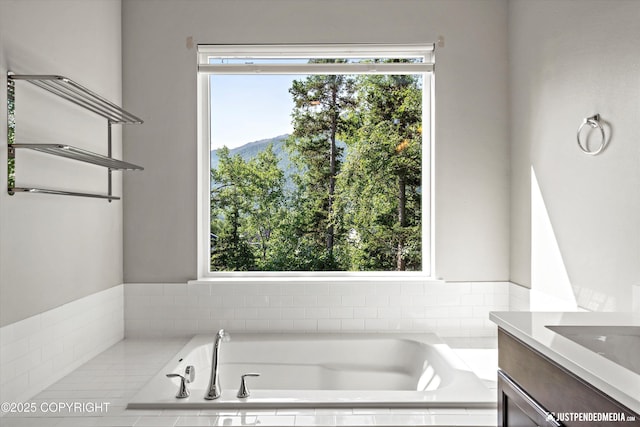 20218 Eagles Nest Ct, Eagle River, AK 99577 - full bathroom featuring vanity and a bath