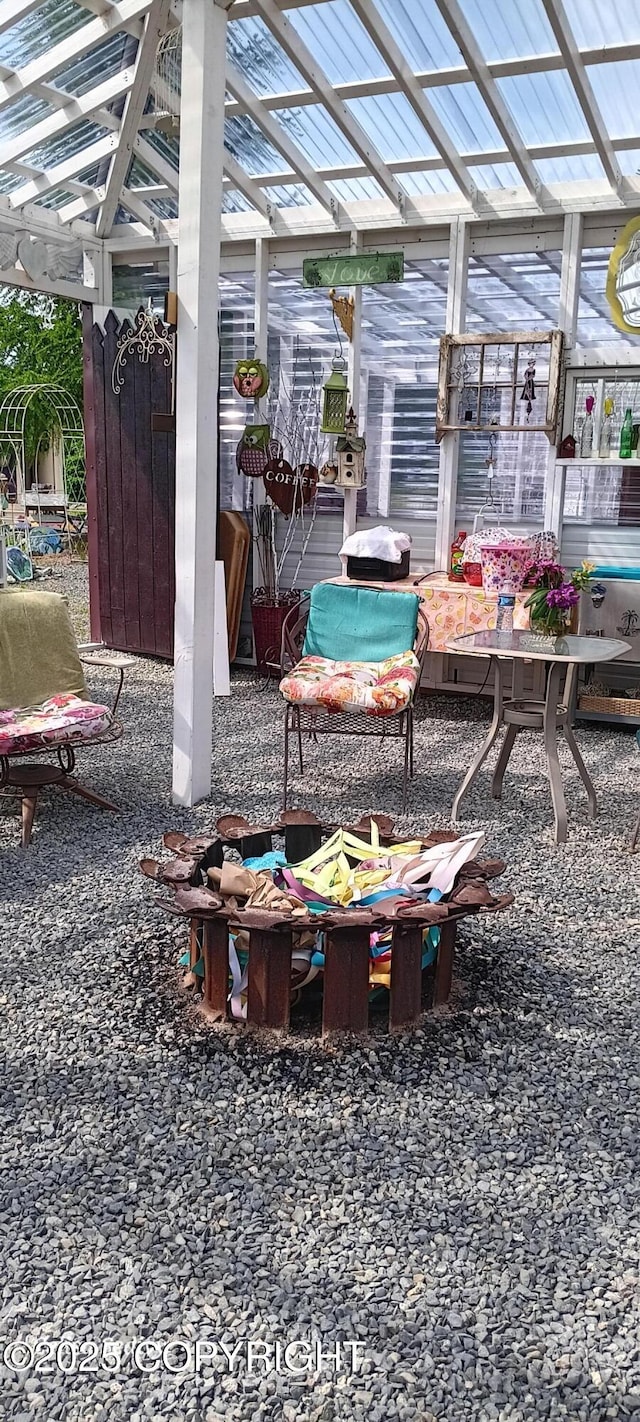 48105 Halverson Ave, Soldotna, AK 99669 - view of patio / terrace with a fire pit