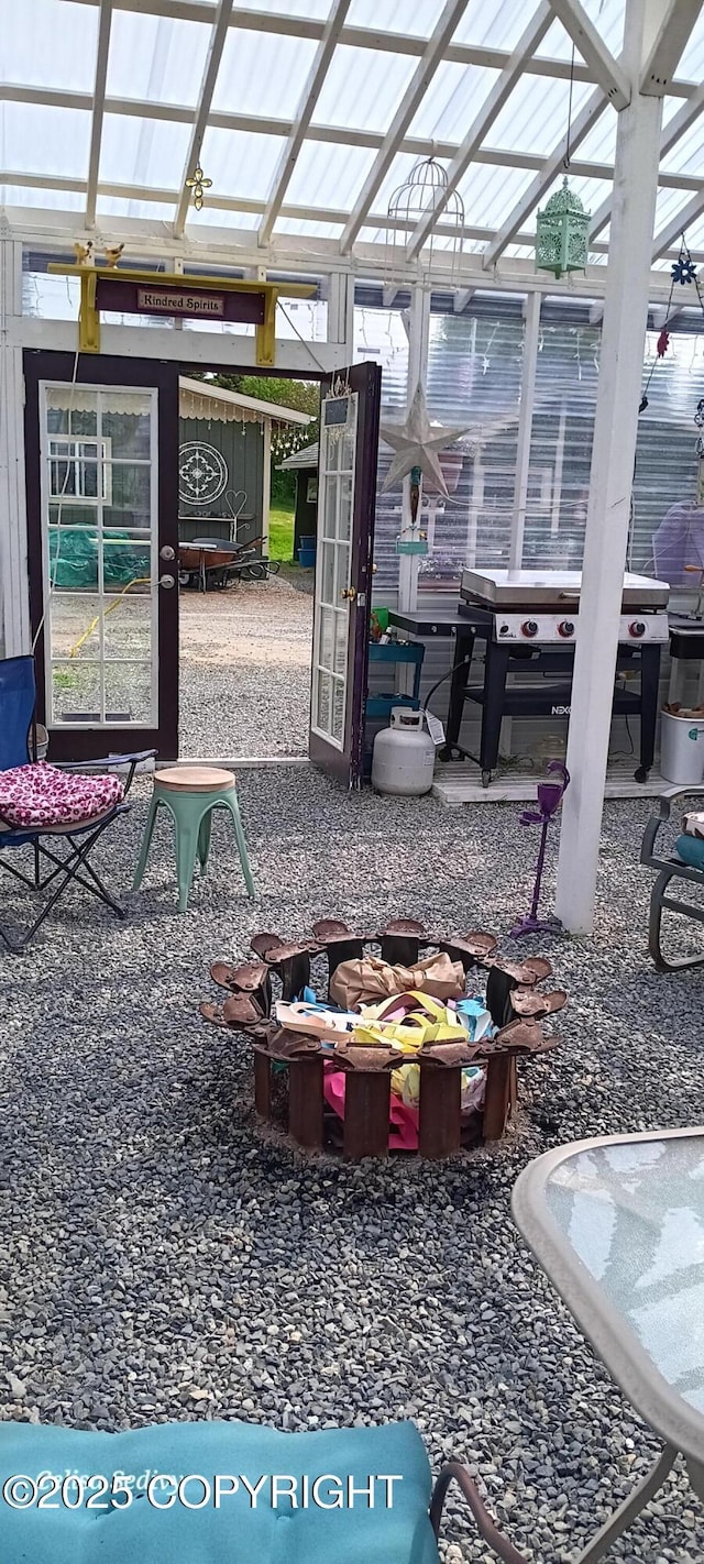 48105 Halverson Ave, Soldotna, AK 99669 - view of patio featuring a pergola