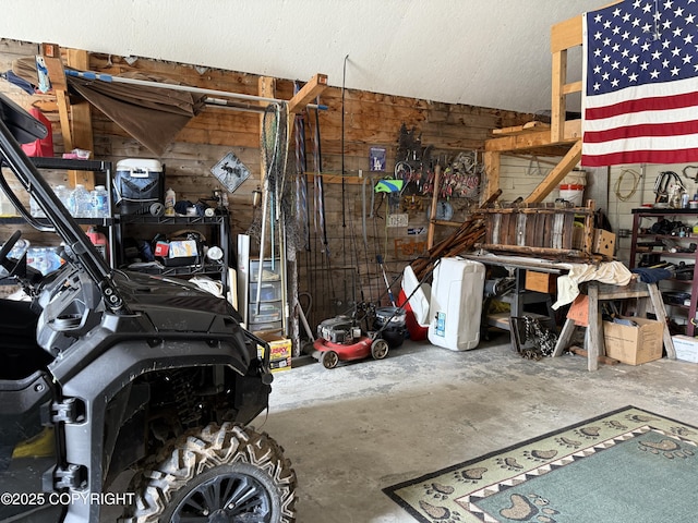 35605 Kalifornsky Beach Rd, Kenai, AK 99669 - garage featuring wood walls