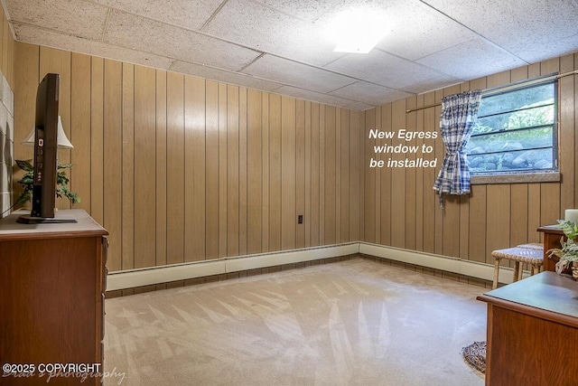 15021 Old Seward Hwy, Anchorage, AK 99516 - carpeted spare room featuring wood walls