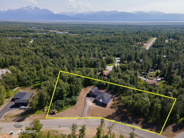 1770 S Corwin Ln, Wasilla, AK 99654 - view of property location with mountains and property parcel outlined